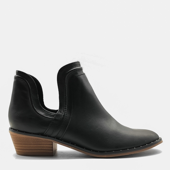 New Studded Chelsea Stacked Heel Ankle Boot W/ Ortholite Comfort By Sonoma - Picture 2 of 5